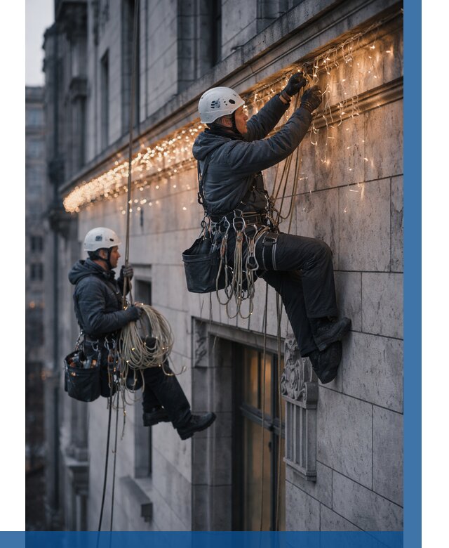 Монтаж новогодней иллюминации в Новороссийске от 8677 р. | ВЫСОТНИК-Нвр