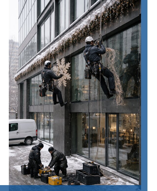 Демонтаж новогоднего оформления в Новороссийске от 5614 р. | ВЫСОТНИК-Нвр