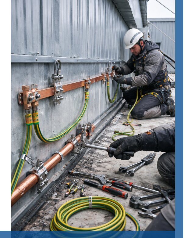 Монтаж заземления здания в Новороссийске от 25520 р. | ВЫСОТНИК-Нвр