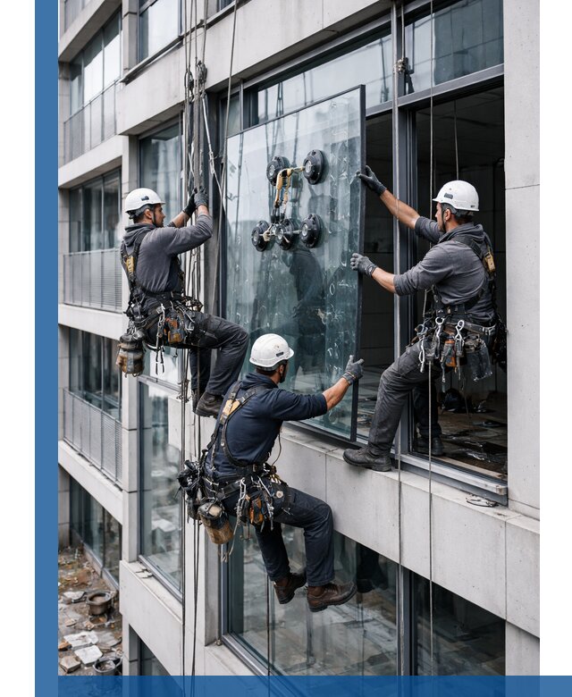 Фасадное остекление и монтаж витражей зданий в Новороссийске под ключ