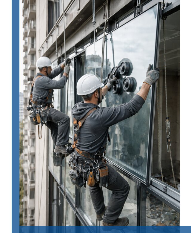 Витражное остекление фасадов и лоджий в Новороссийске под ключ