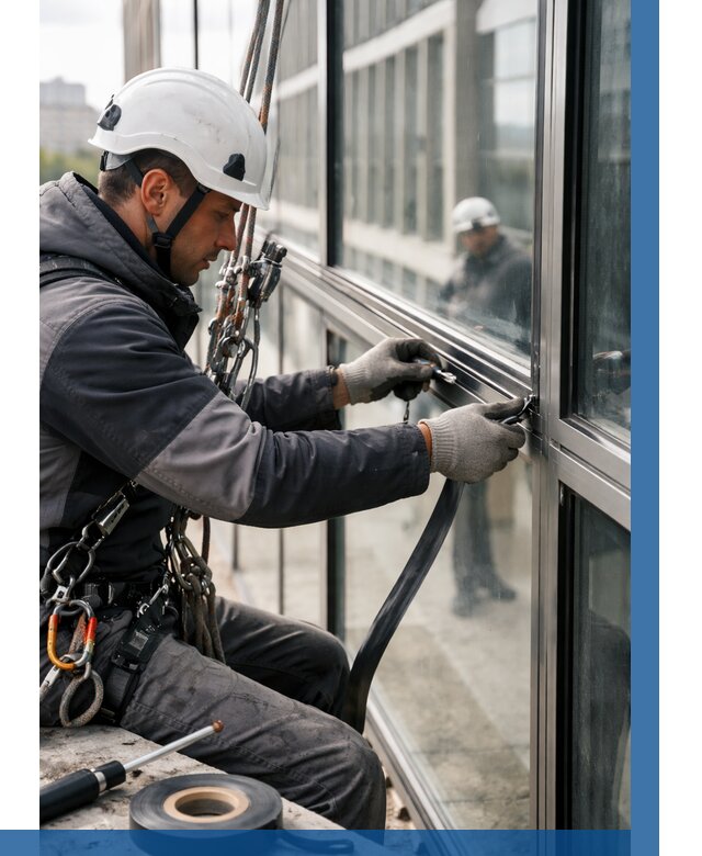 Ремонт витражных конструкций в Новороссийске от 3573 р. | ВЫСОТНИК-Нвр