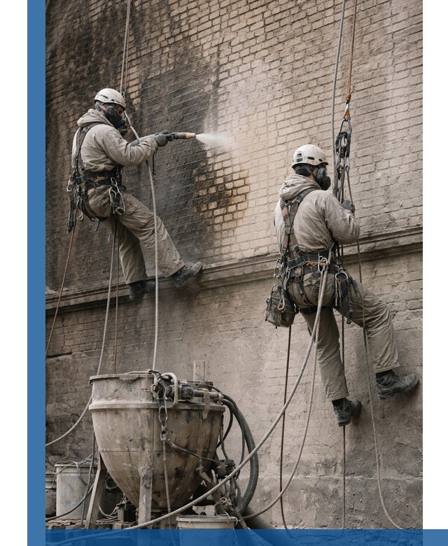 Пескоструйная очистка фасадов в Новороссийске профессионально