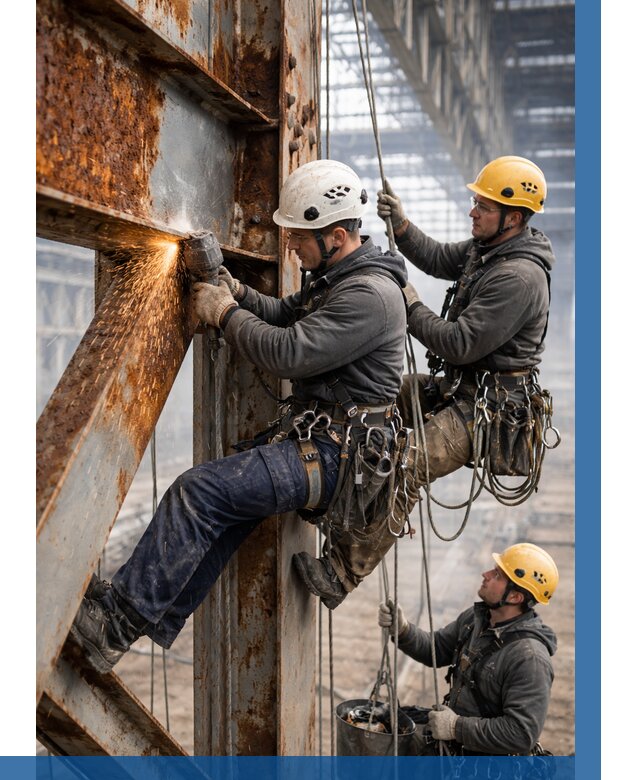 Зачистка металла от ржавчины в Новороссийске от 357 р. | ВЫСОТНИК-Нвр