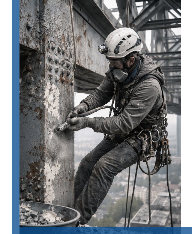 Удаление старой краски с металлических конструкций в Новороссийске