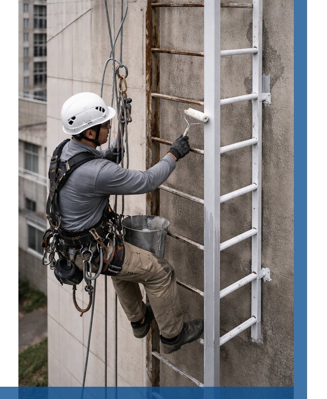 Покраска пожарных лестниц в Новороссийске от 4594 р. | ВЫСОТНИК-Нвр