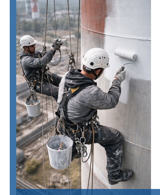 Покраска дымовых труб в Новороссийске: антикоррозийная защита и восстановление