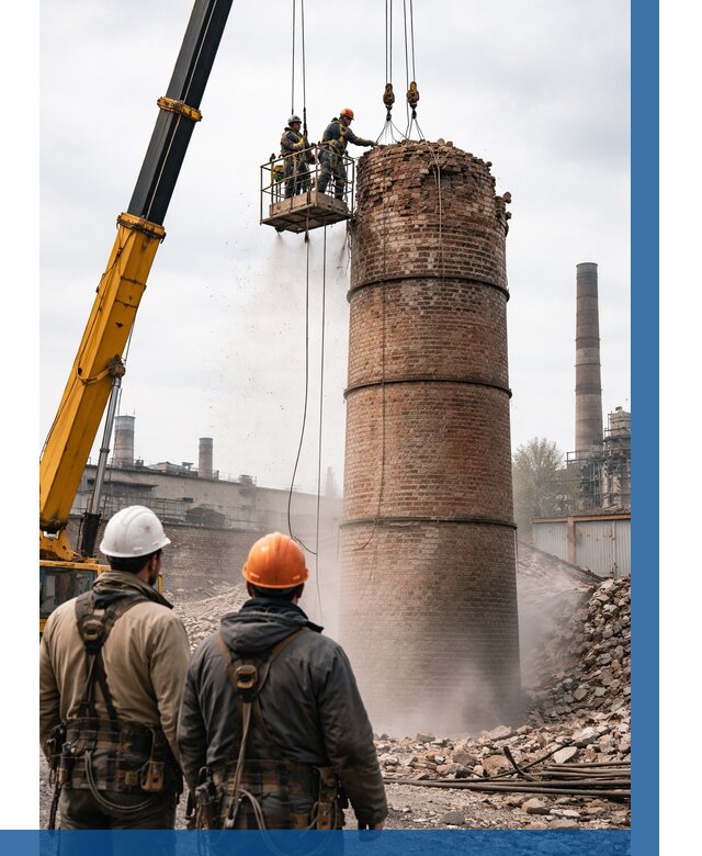 Демонтаж дымовой трубы в Новороссийске от 91872 р. | ВЫСОТНИК-Нвр, смета