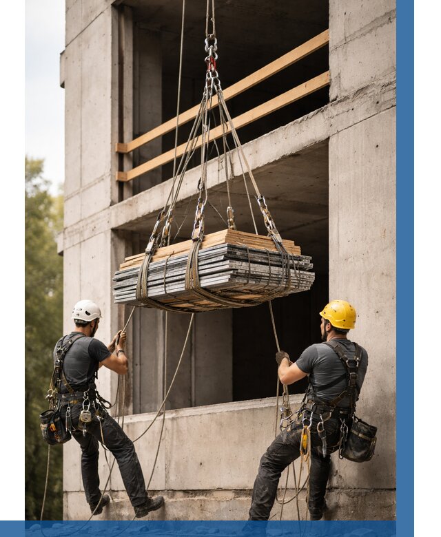 Подъем материала на этаж веревками в Новороссийске от 1531 р. | ВЫСОТНИК-Нвр