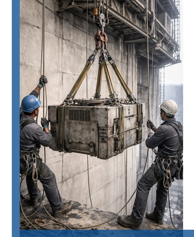 Такелажные работы на высоте, подъем и монтаж грузов в Новороссийске