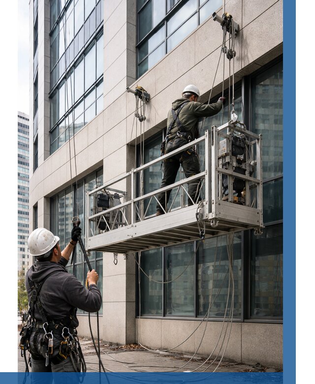 Монтаж и подъем фасадной люльки в Новороссийске от 12250 р. | ВЫСОТНИК-Нвр