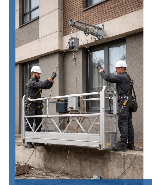 Монтаж и подъем фасадной люльки в Новороссийске с гарантией безопасности