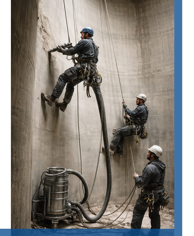 Зачистка силосов в Новороссийске от 4594 р. Договор и смета ВЫСОТНИК-Нвр