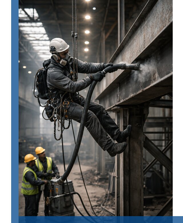 Обеспыливание конструкций в цехах промышленного производства в Новороссийске