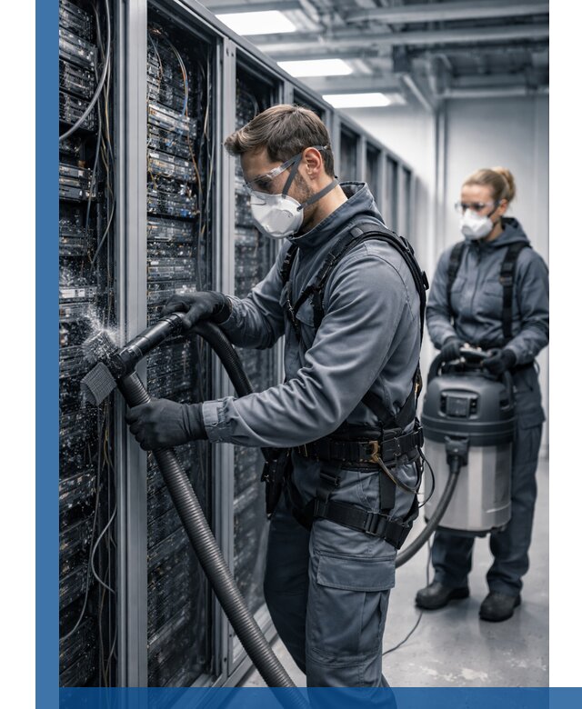 Обеспыливание серверной комнаты в Новороссийске, профессиональная очистка