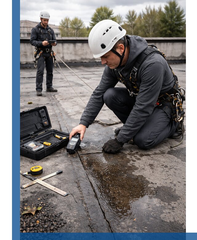 Обследование кровли на протечки и выявление дефектов в Новороссийске