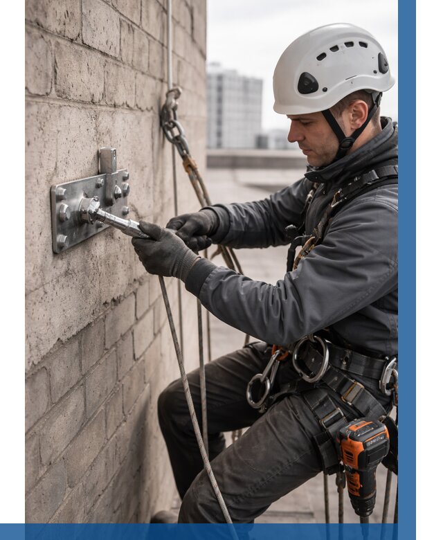 Установка анкерных точек в Новороссийске от 3573 р. | ВЫСОТНИК-Нвр